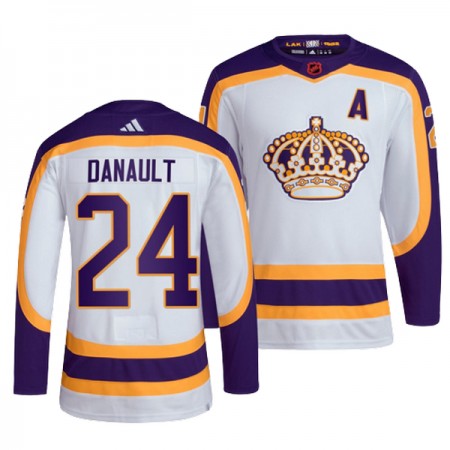 Los Angeles Kings tröja Phillip Danault 24 Adidas 2022-23 Vit Reverse Retro 2.0 Authentic - NHL Tröjor Herr